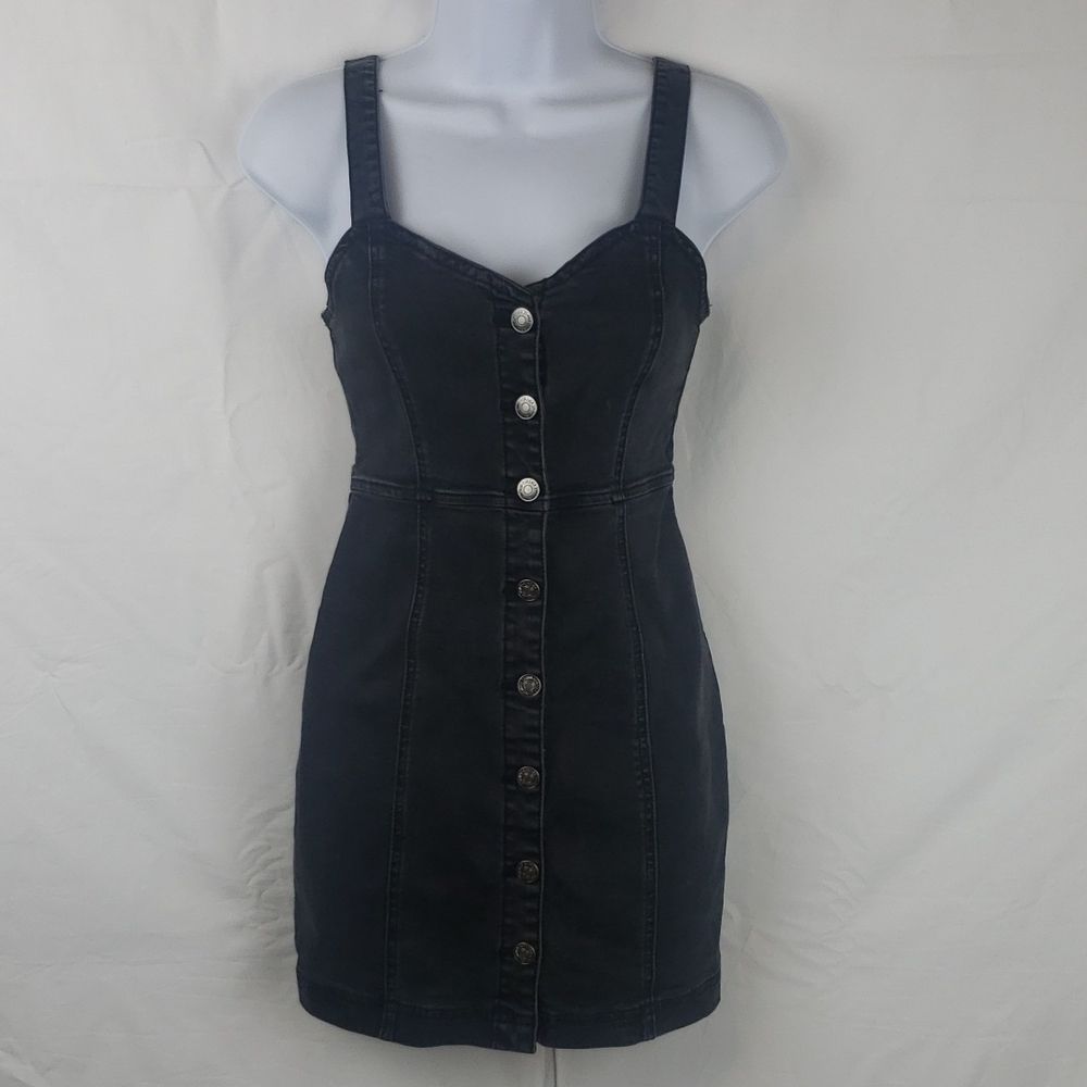 Forever 21 Black Denim Bodycon Dress